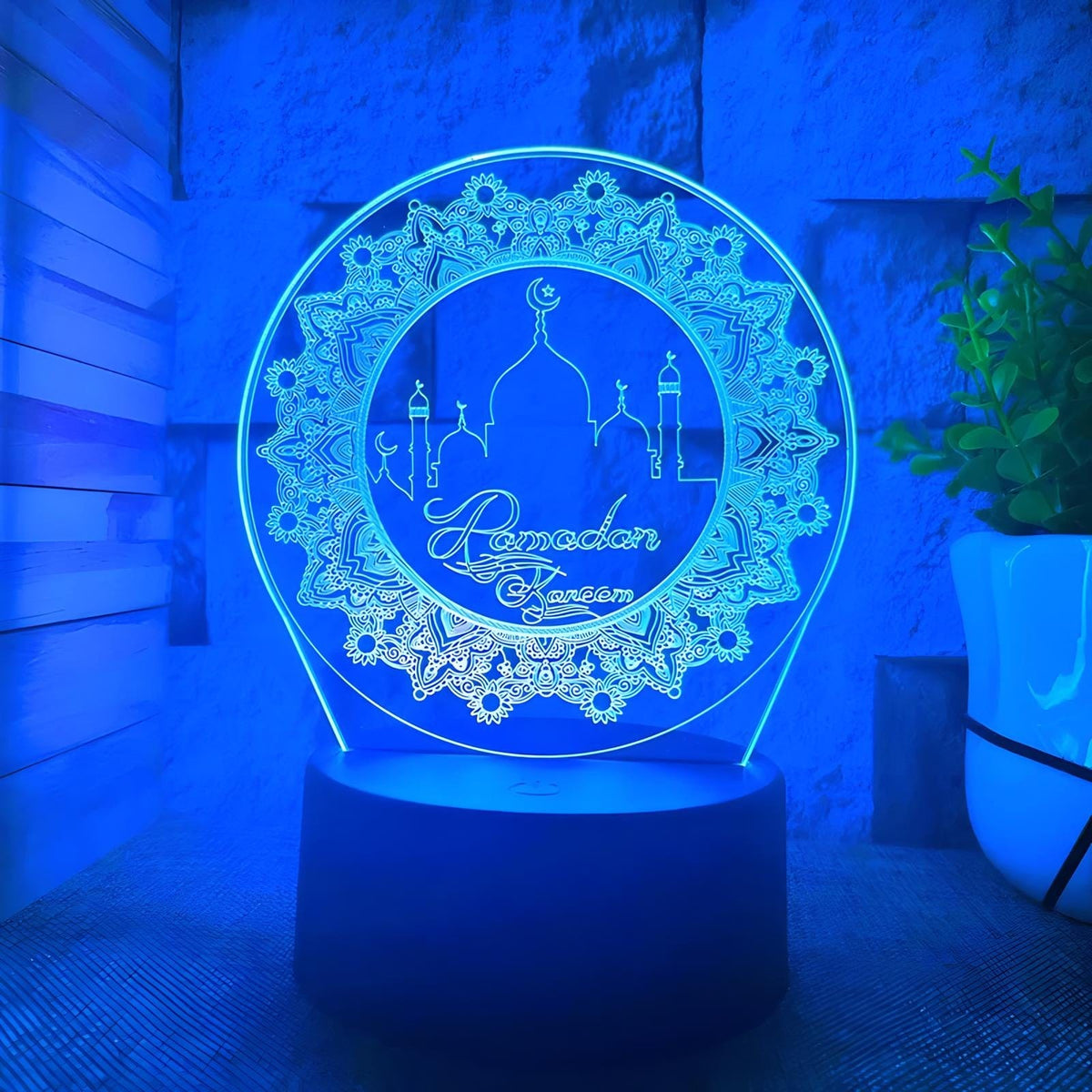 Veilleuse Coranique Cercle Ramadan 3D