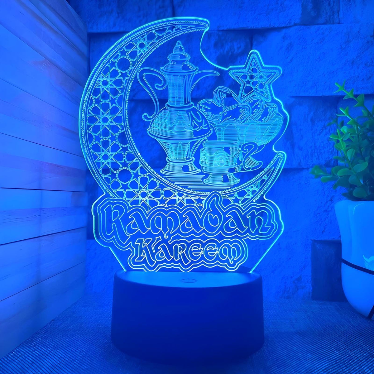 Veilleuse Coranique Lune du Iftar 3D