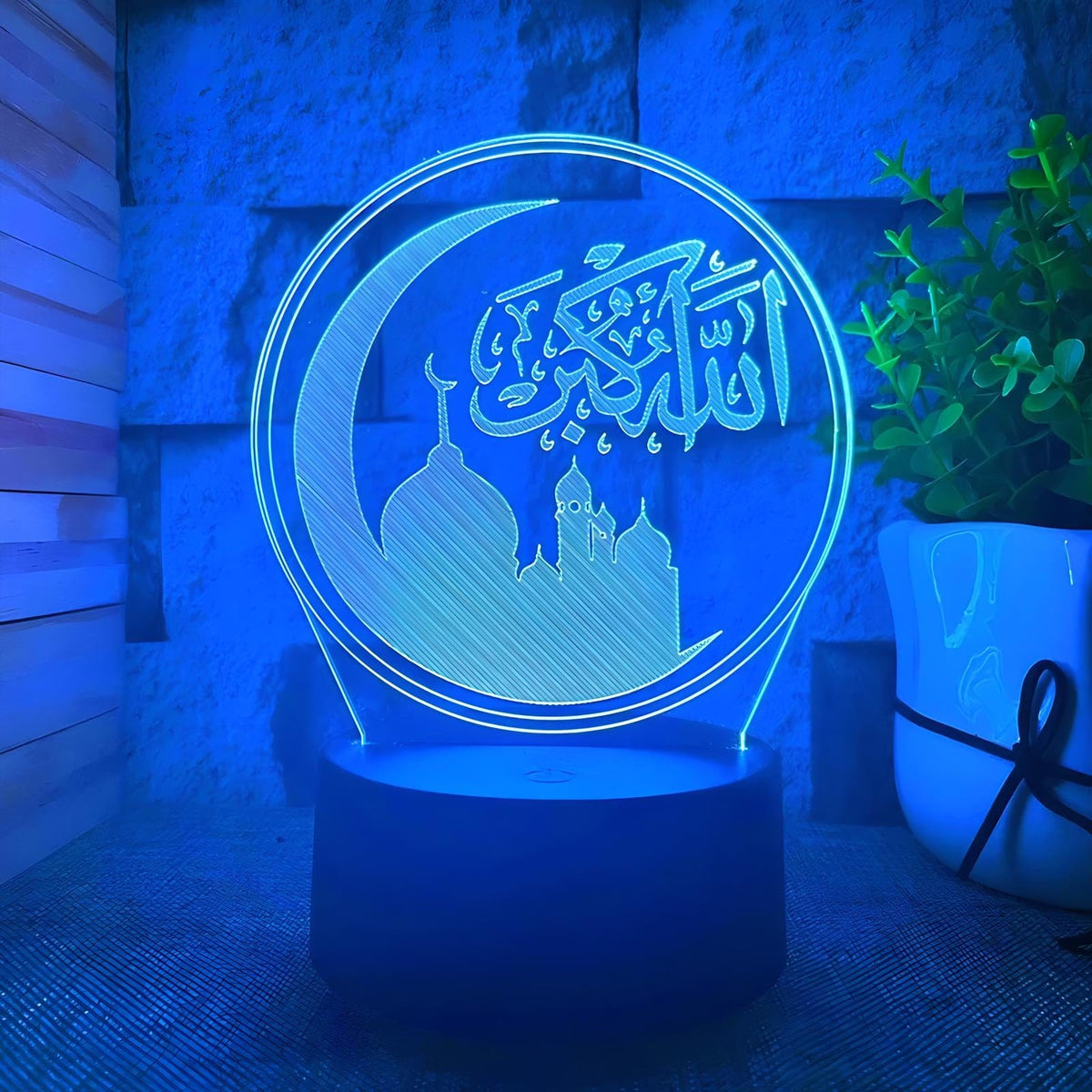 Veilleuse Coranique Mosquée & Lune 3D