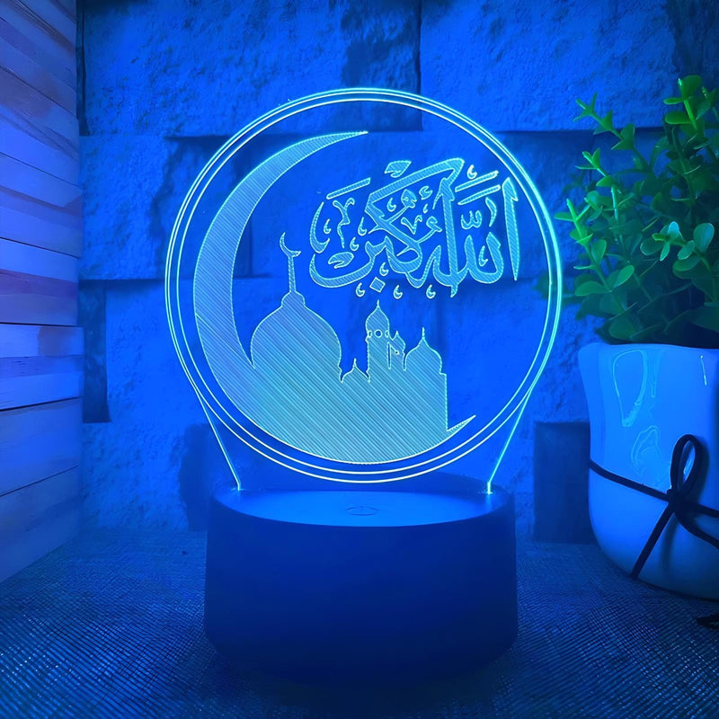 Veilleuse Coranique Mosquée & Lune 3D
