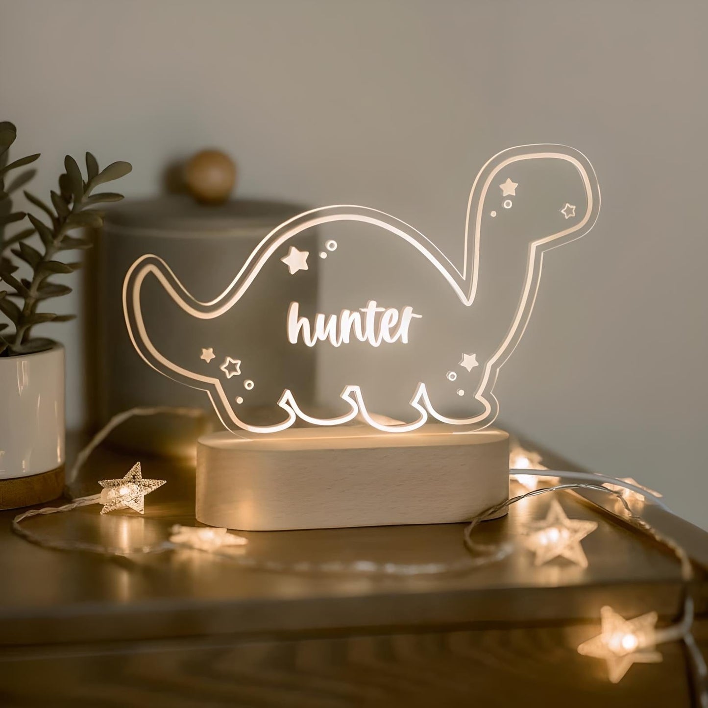 Veilleuse Dinosaure Personnalisée avec Prénom