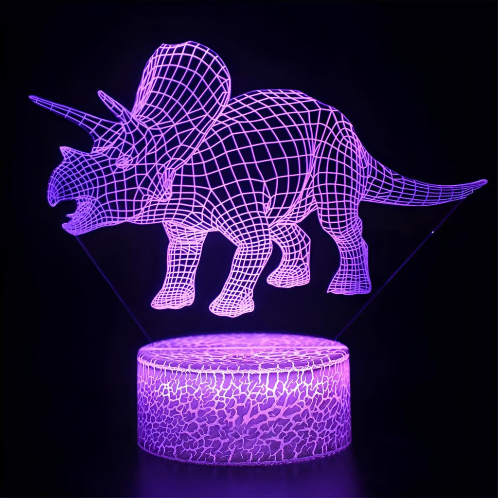 Veilleuse Dinosaure Triceratops 3D