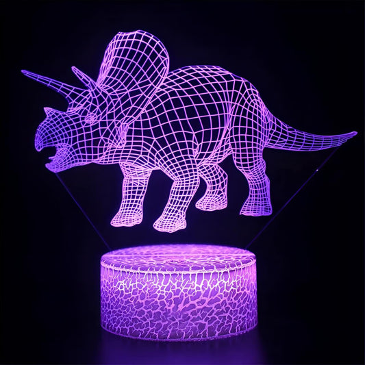 Veilleuse Dinosaure Triceratops 3D