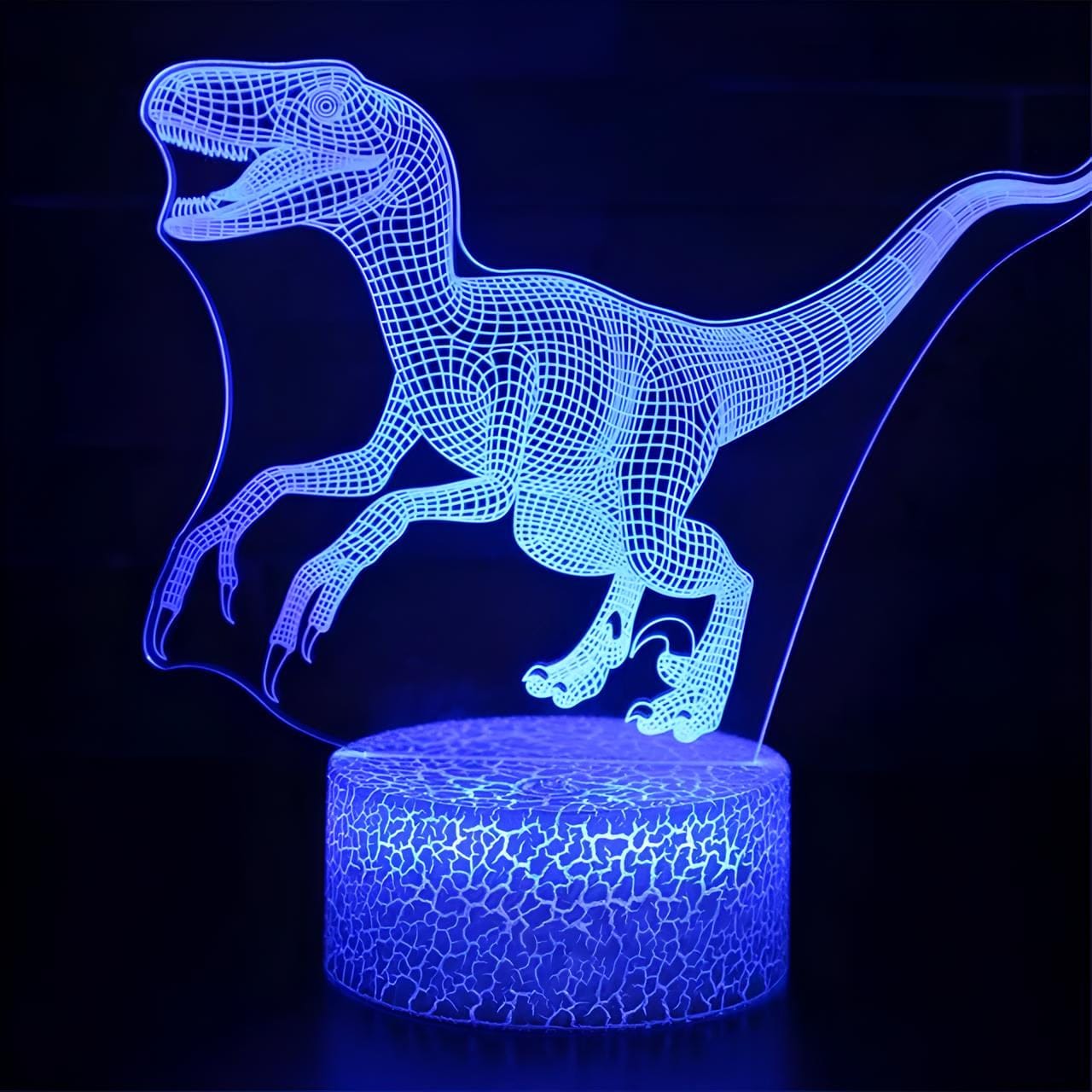 Veilleuse Dinosaure Velociraptor 3D