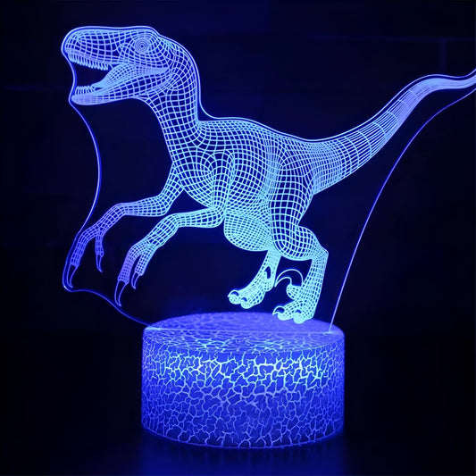 Veilleuse Dinosaure Velociraptor 3D