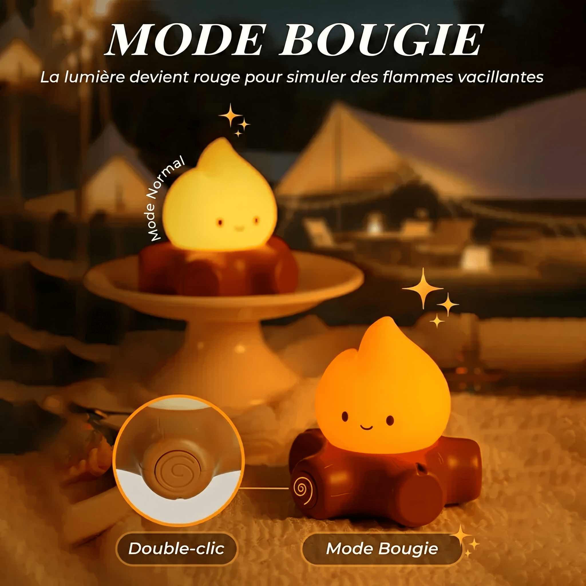 Veilleuse Feu de Camp avec Bruit Blanc