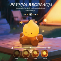 Lampka nocna ognisko z białym szumem