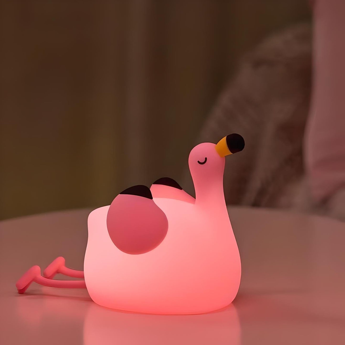 Veilleuse Flamant Rose en Silicone LED Nomade