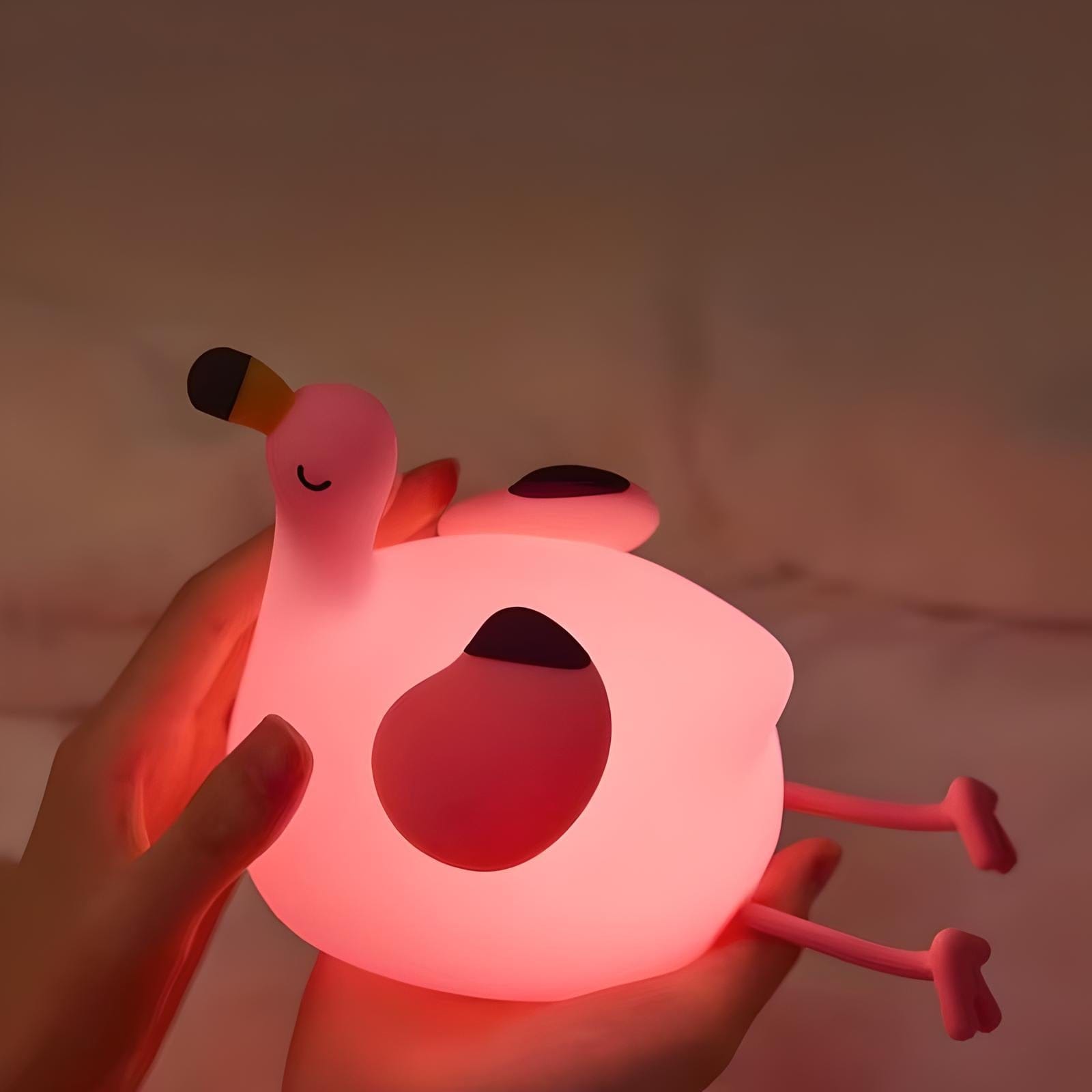 Veilleuse Flamant Rose en Silicone LED Nomade