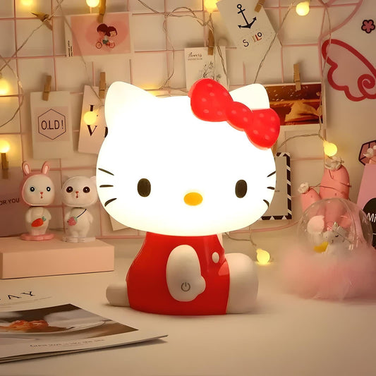 Veilleuse Hello Kitty rouge à capteur tactile 