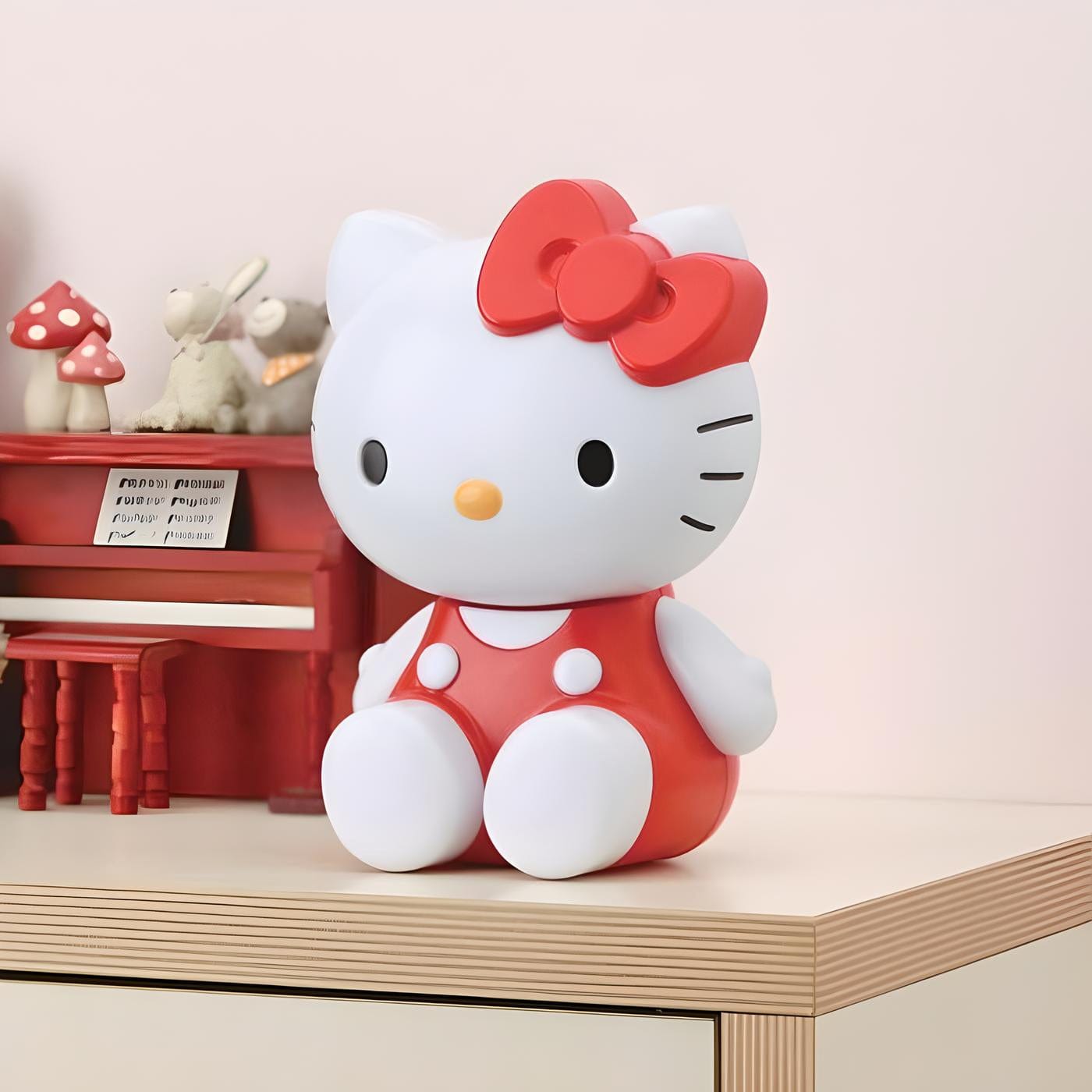 Veilleuse Hello Kitty rouge à capteur tactile 