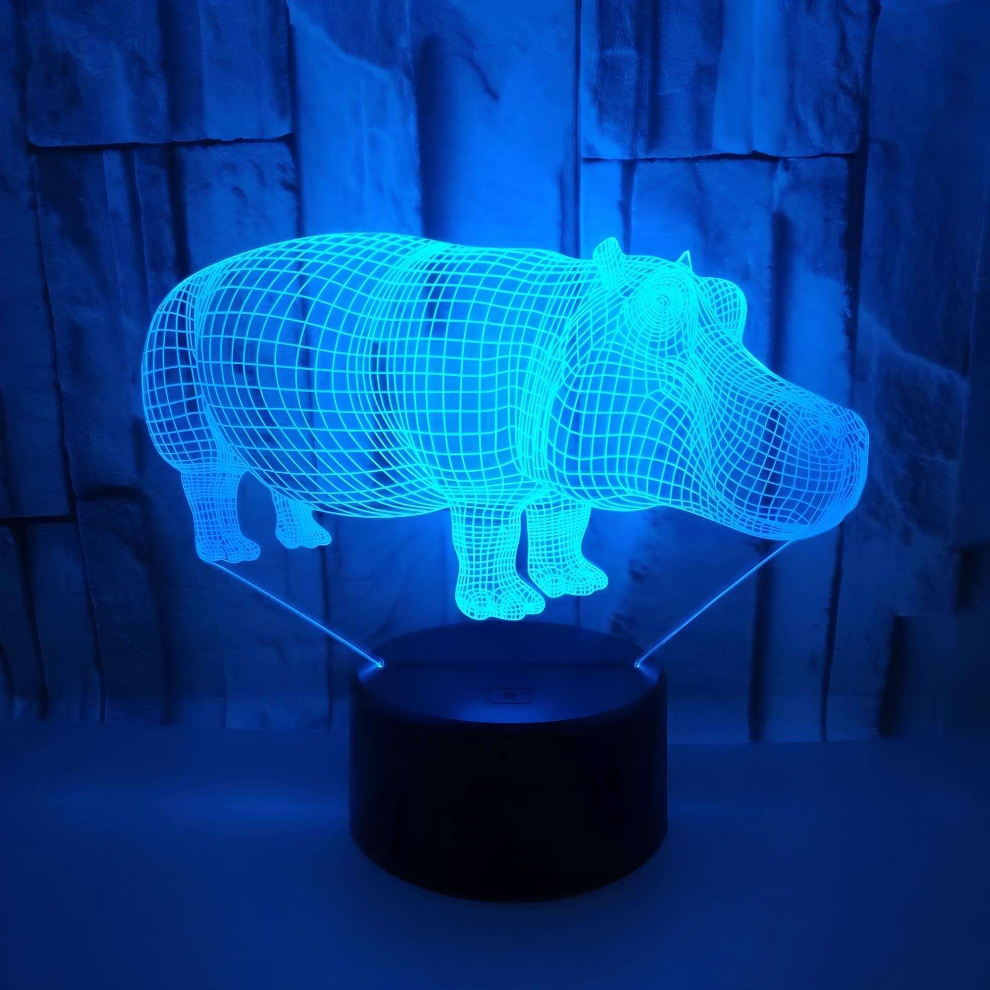 Veilleuse Hippopotame 3D