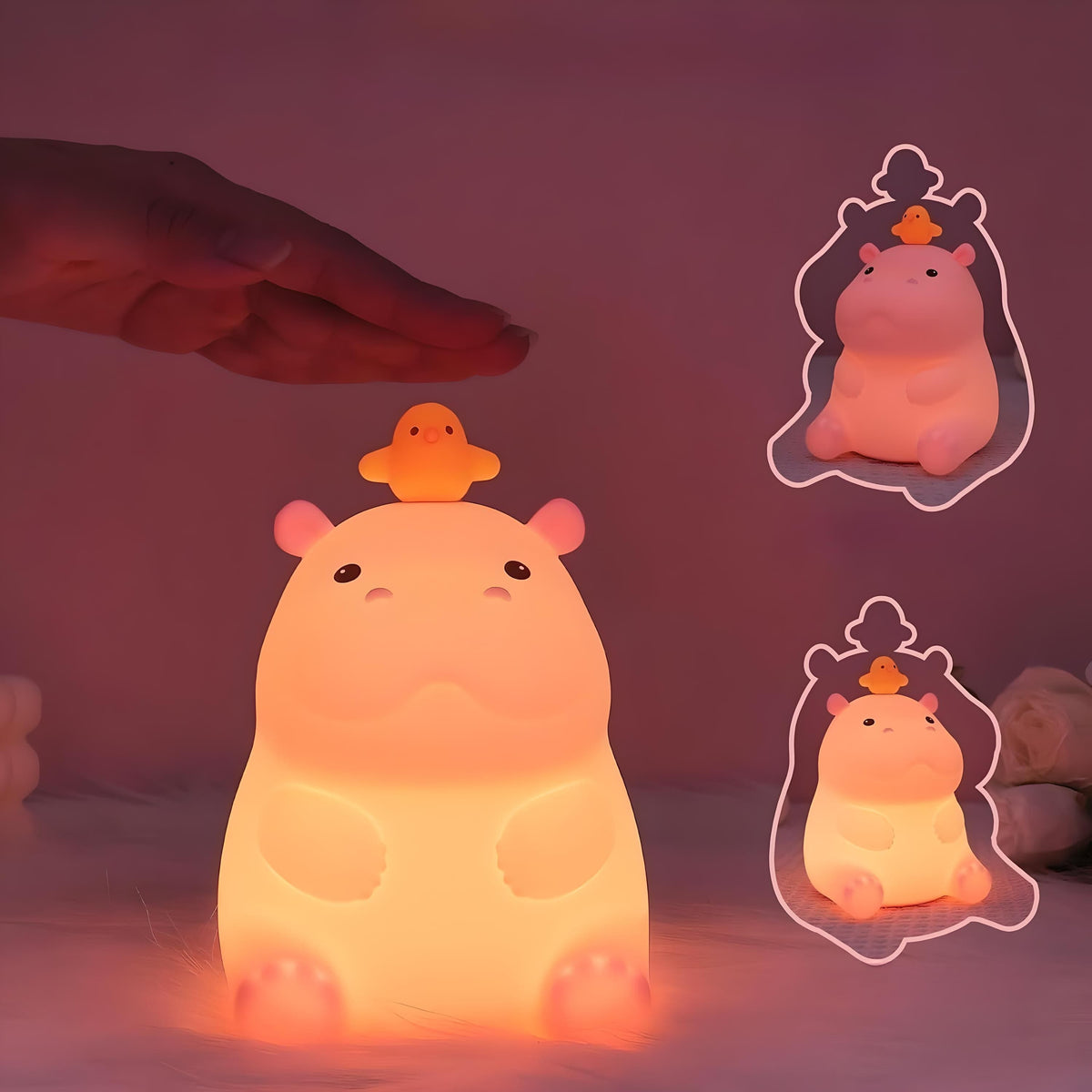 Veilleuse Hippopotame Rechargeable pour Bébé