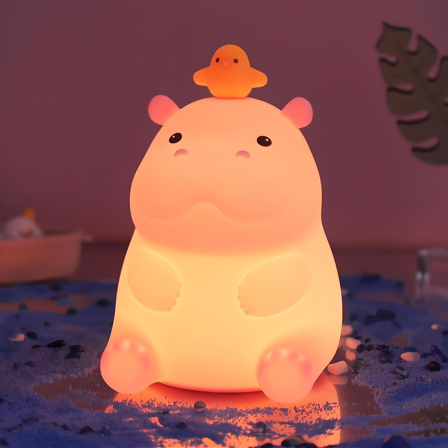 Veilleuse Hippopotame Rechargeable pour Bébé