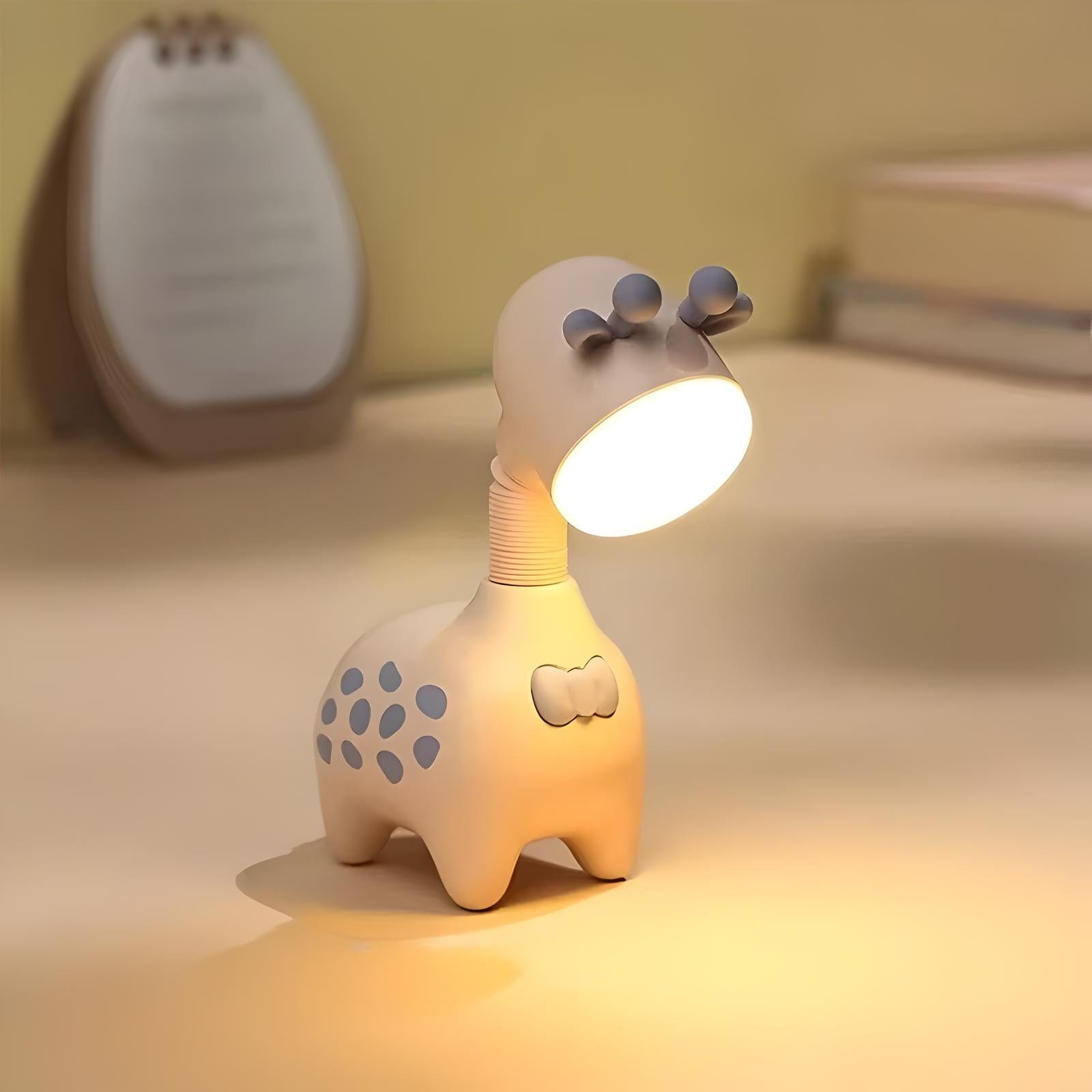 Veilleuse Lampe Girafe Rose Clair