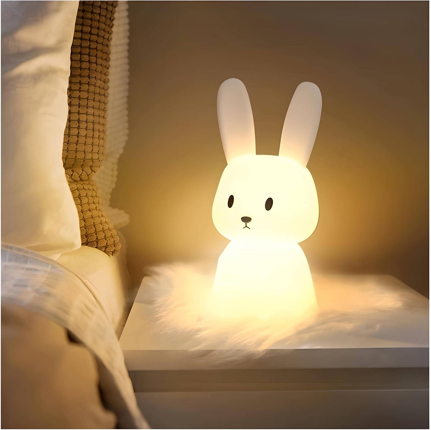Veilleuse Lapin Multicolore en Silicone