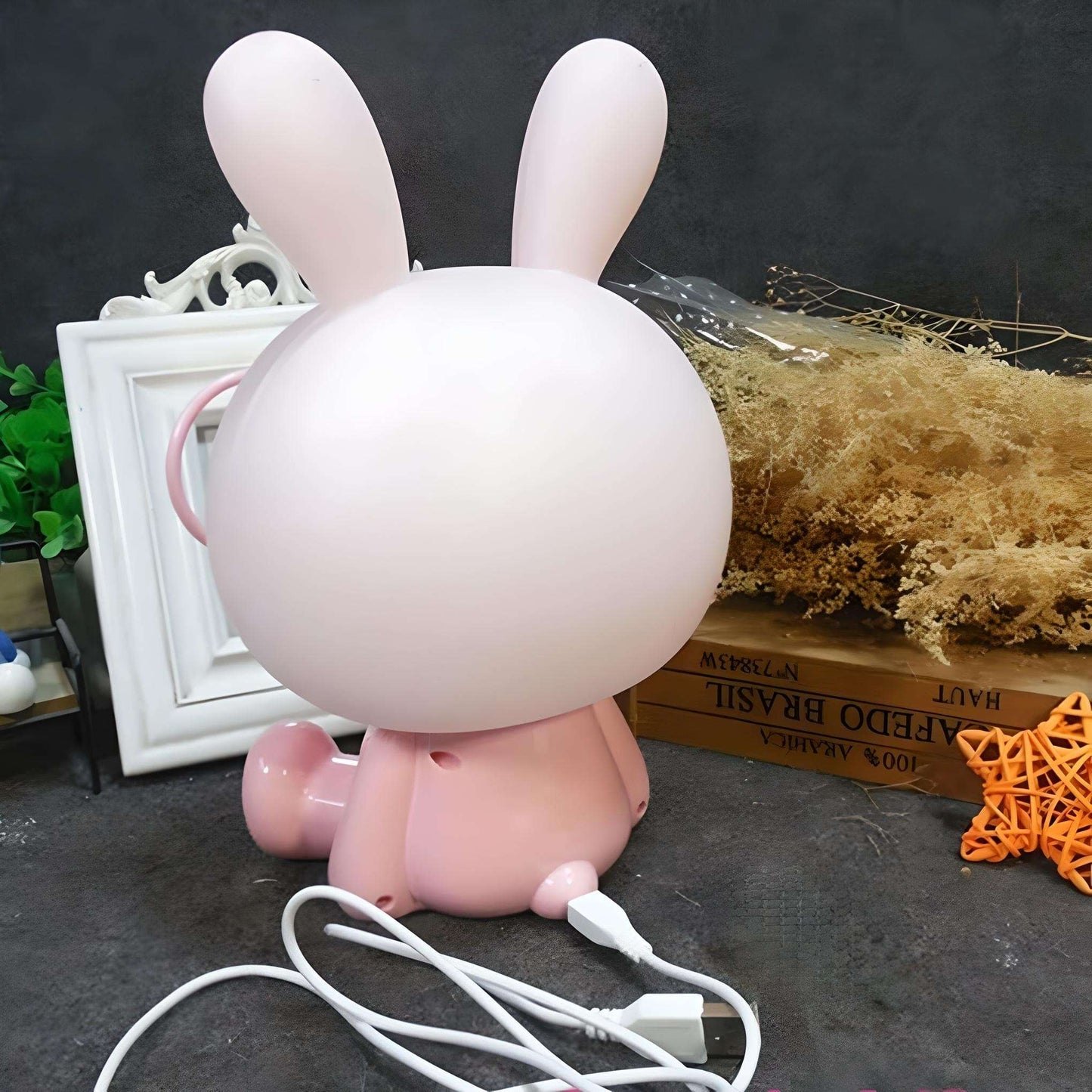 Veilleuse Lapin Rose à Lunettes