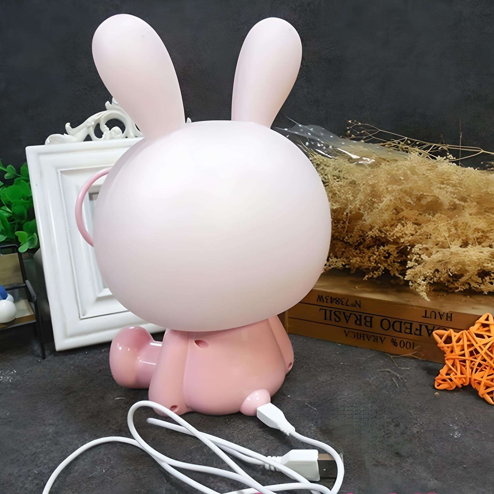 Veilleuse Lapin Rose à Lunettes