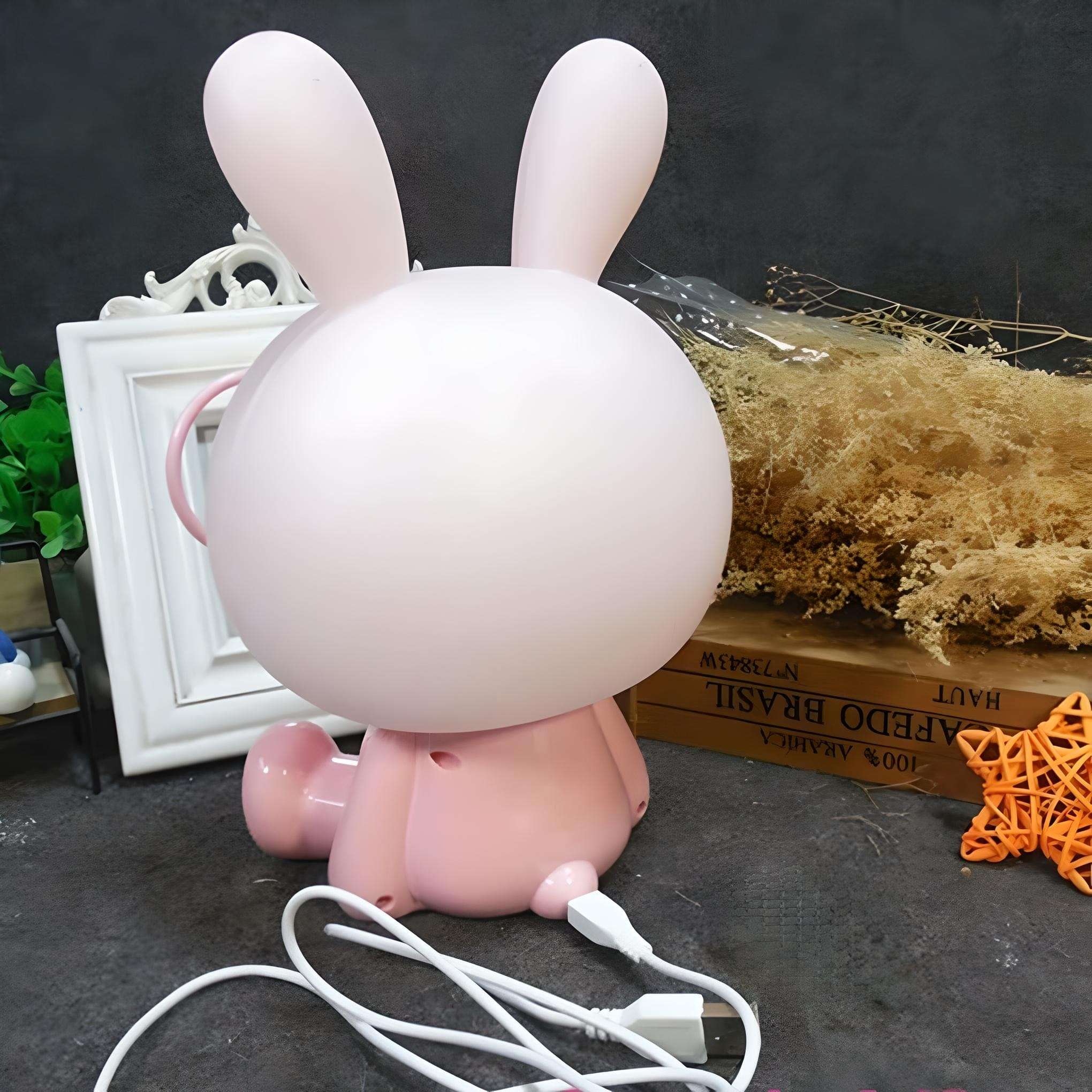 Veilleuse Lapin Rose à Lunettes