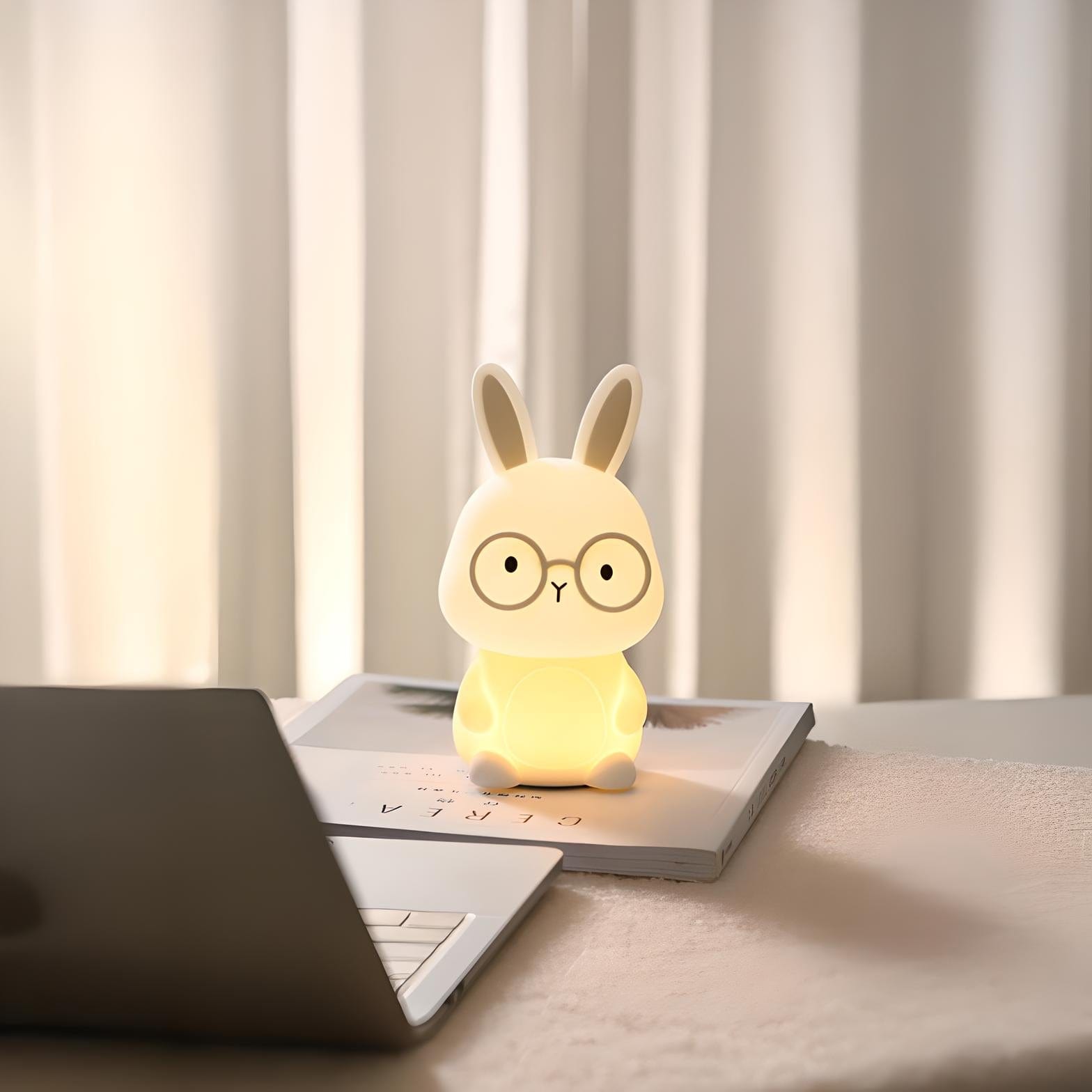 Veilleuse Lapin Tactile pour Bébé