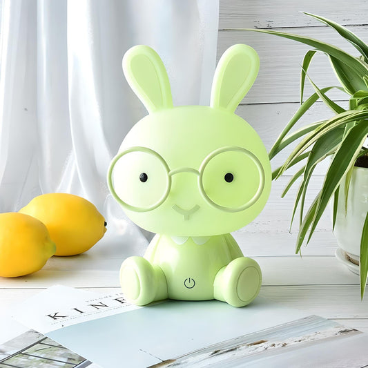 Veilleuse Lapin Vert à Lunettes