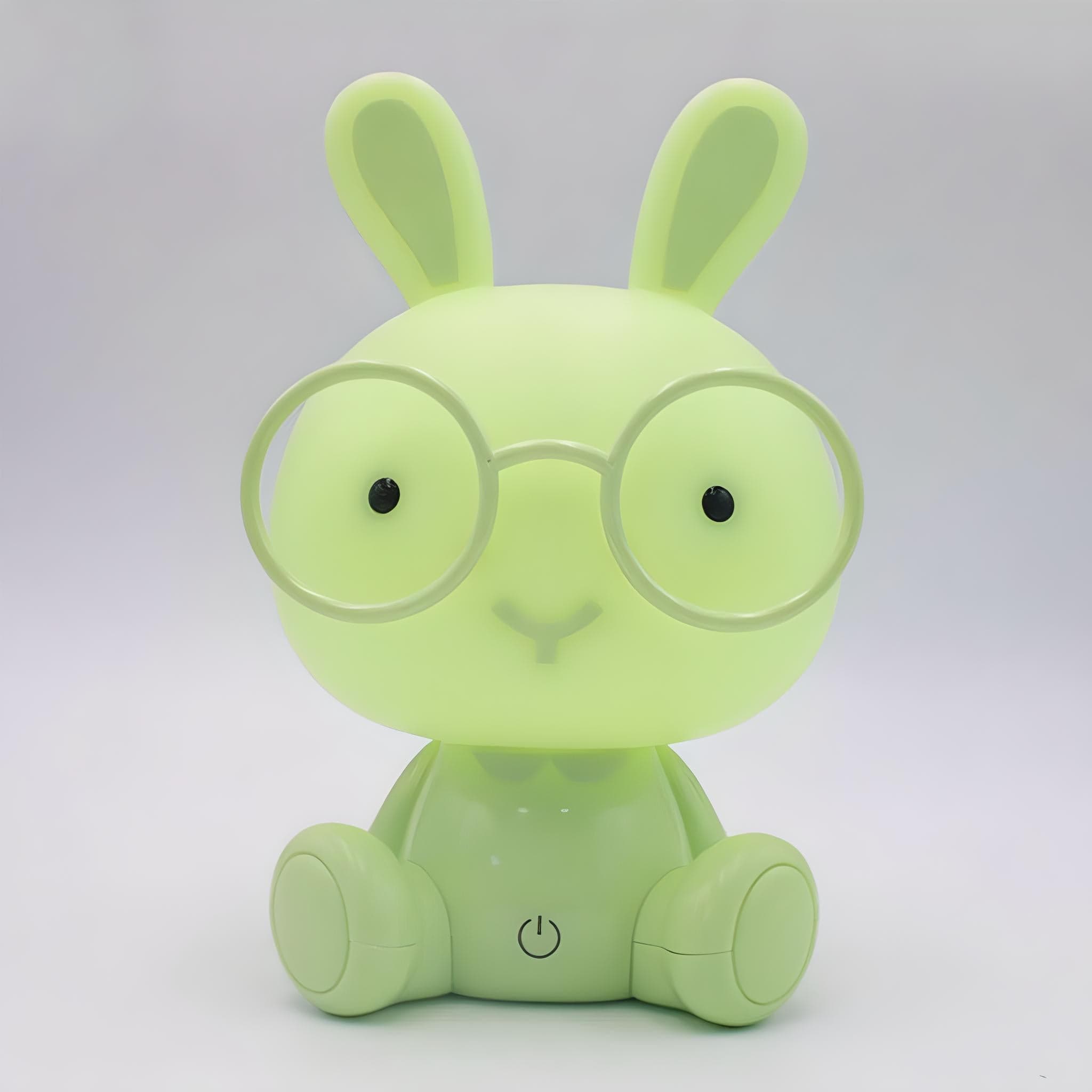Veilleuse Lapin Vert à Lunettes