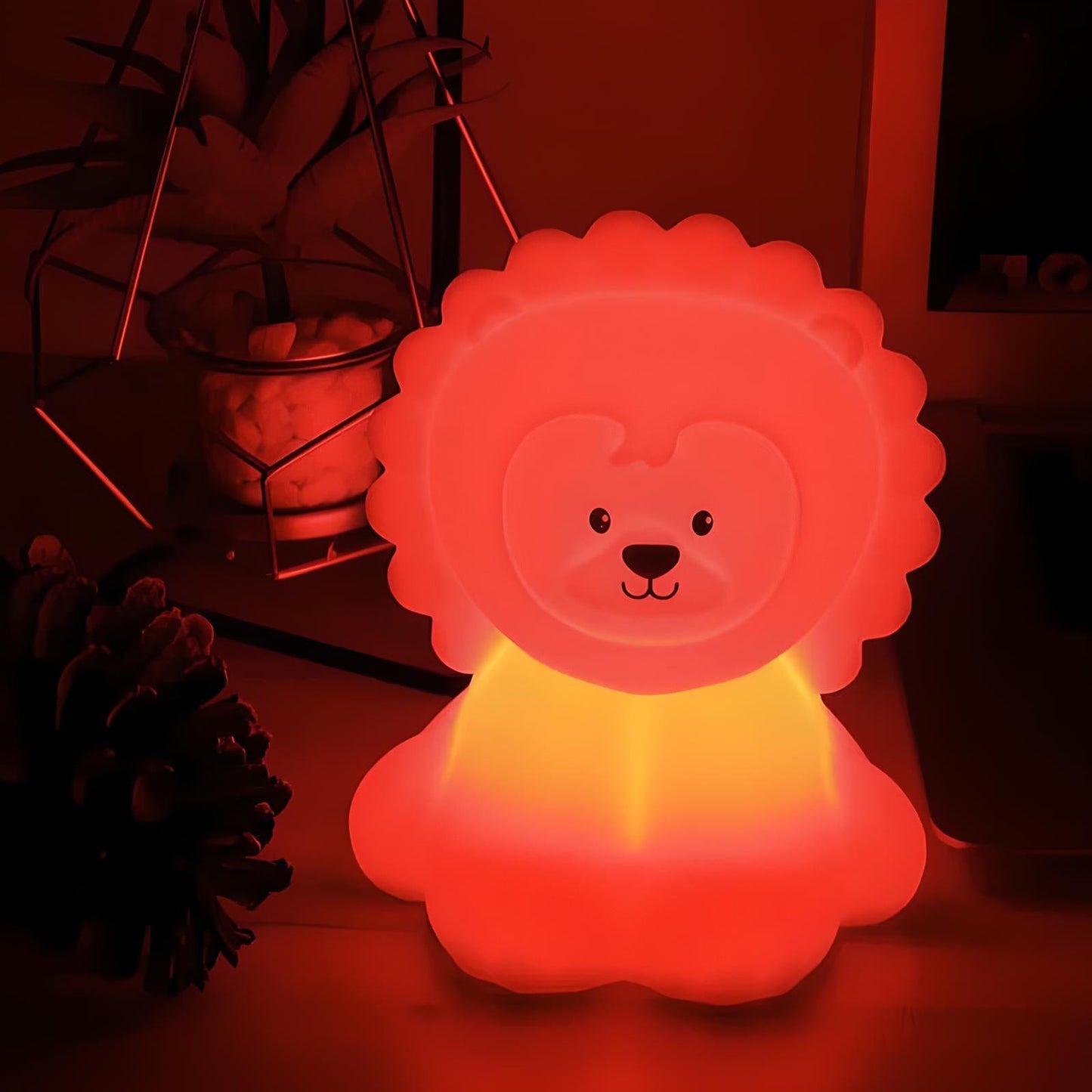 Veilleuse lion en silicone pour bébé et enfant 