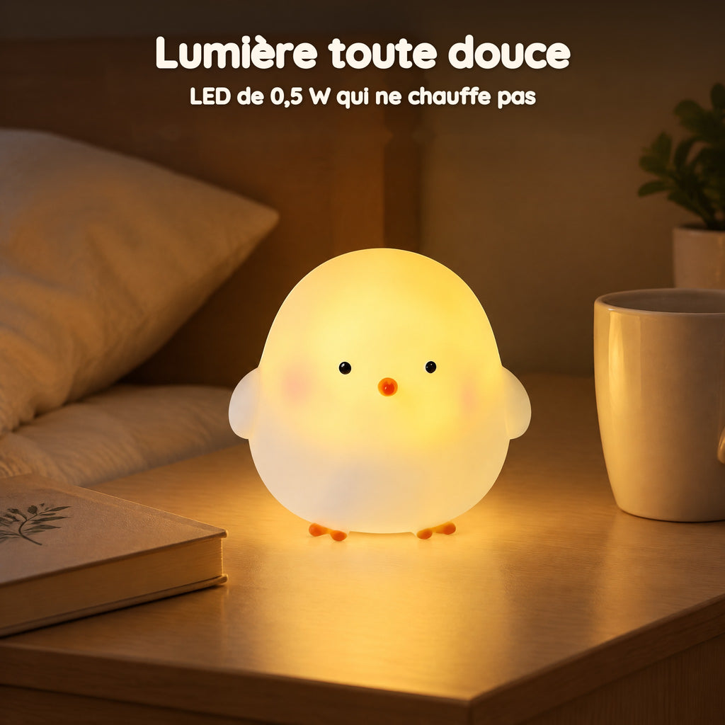 Veilleuse Mignonne Poussin – Lumière toute douce