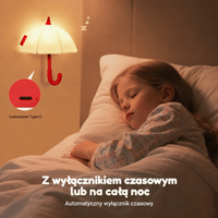 Ładowana ścienna lampka nocna parasol z silikonu