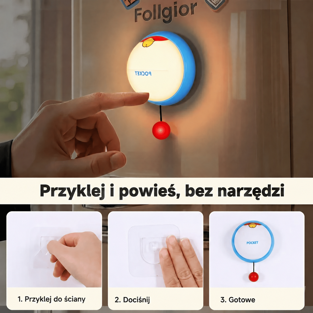 Ładowana ścienna lampka nocna z silikonu