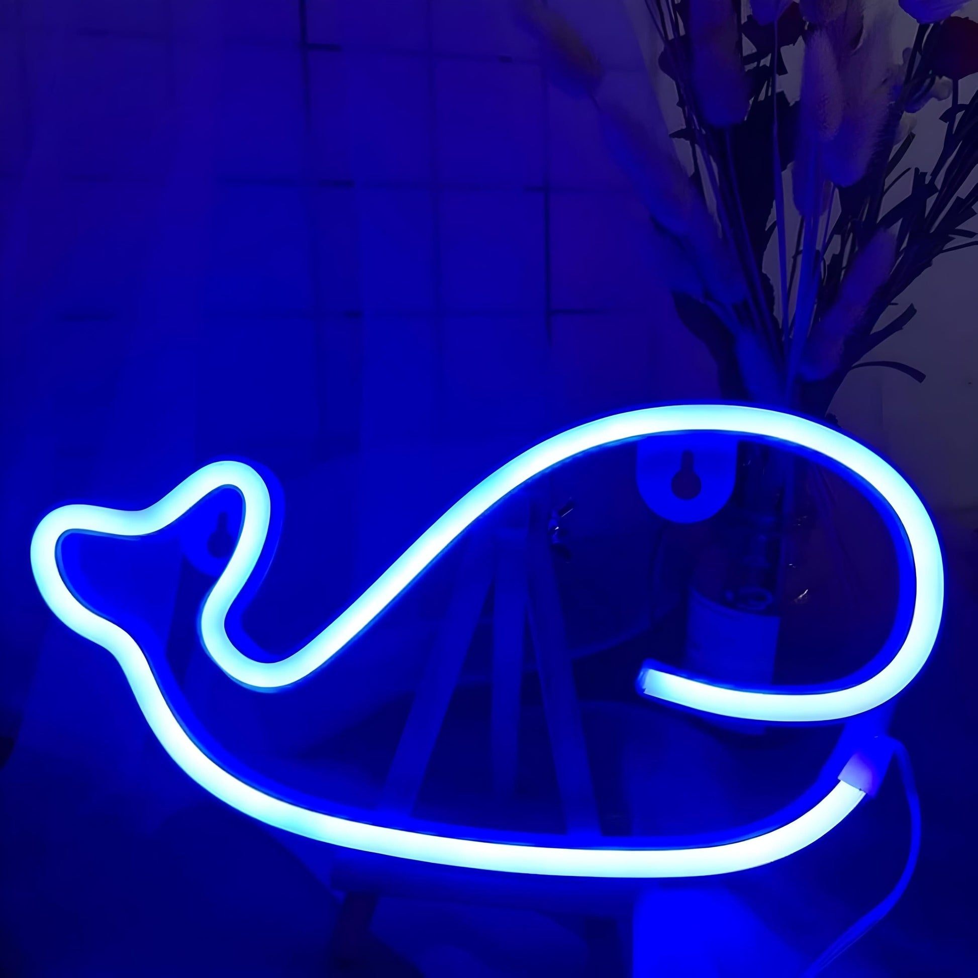 Veilleuse Néon Baleine