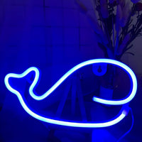 Veilleuse Néon Baleine