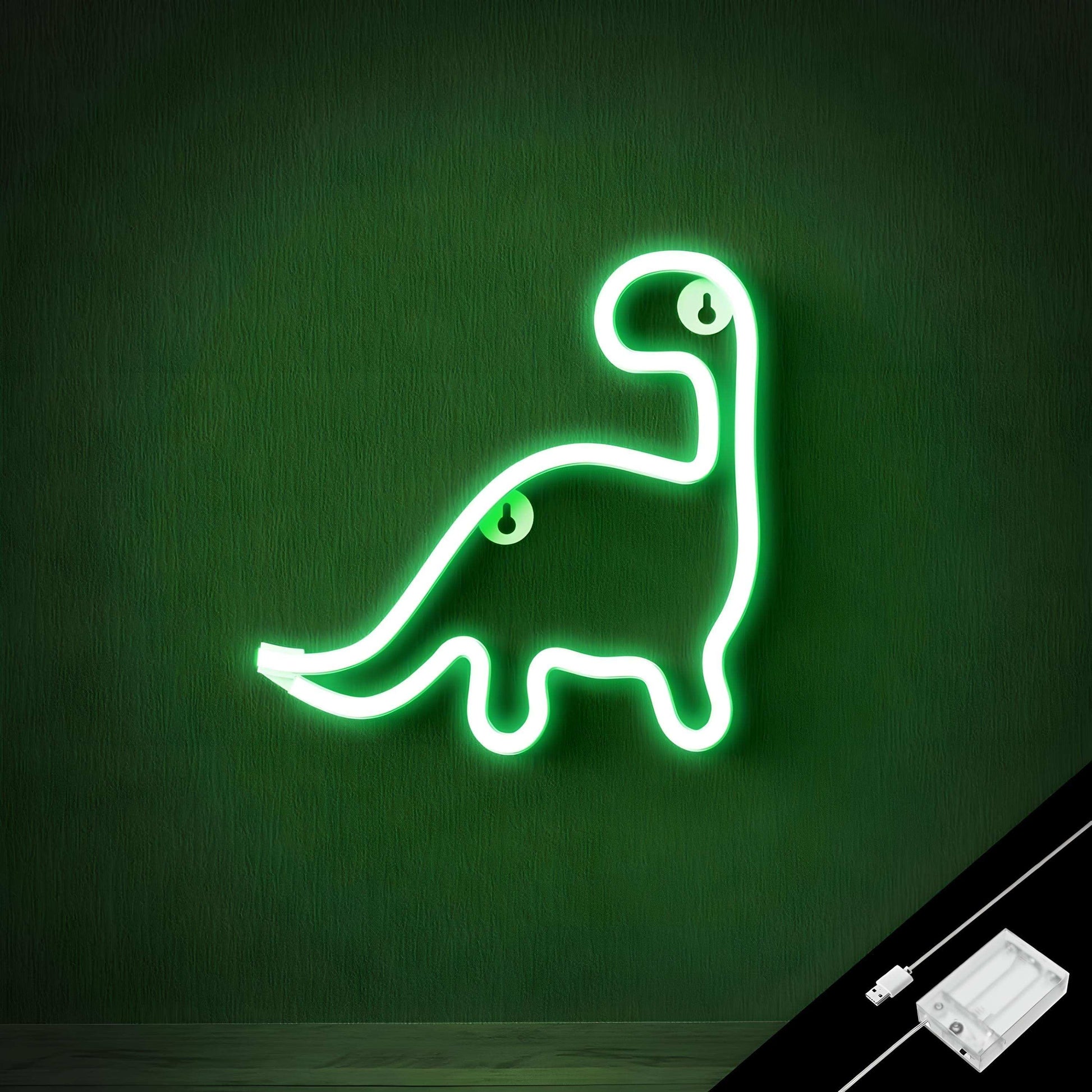 Veilleuse Néon Dinosaure Vert