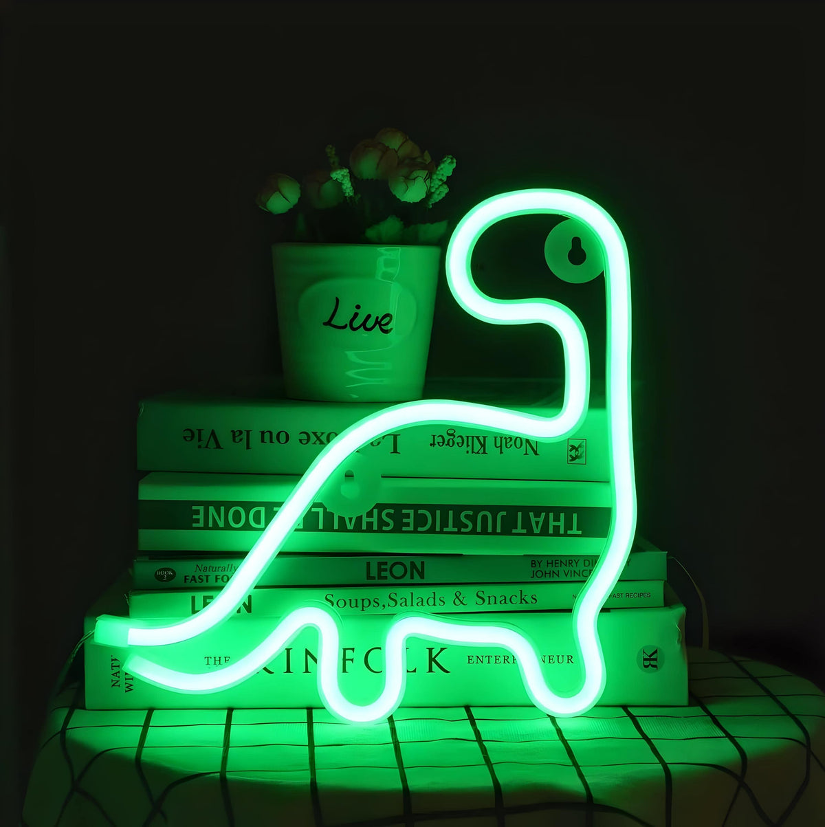 Veilleuse Néon Dinosaure Vert