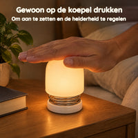 Draagbaar oplaadbaar nachtlampje met rood en amberkleurig licht – Gewoon op de koepel drukken