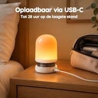 Draagbaar oplaadbaar nachtlampje met rood en amberkleurig licht – Oplaadbaar via USB-C
