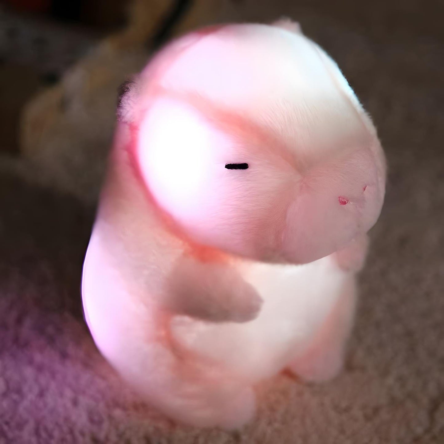 Veilleuse Peluche Capybara Rose
