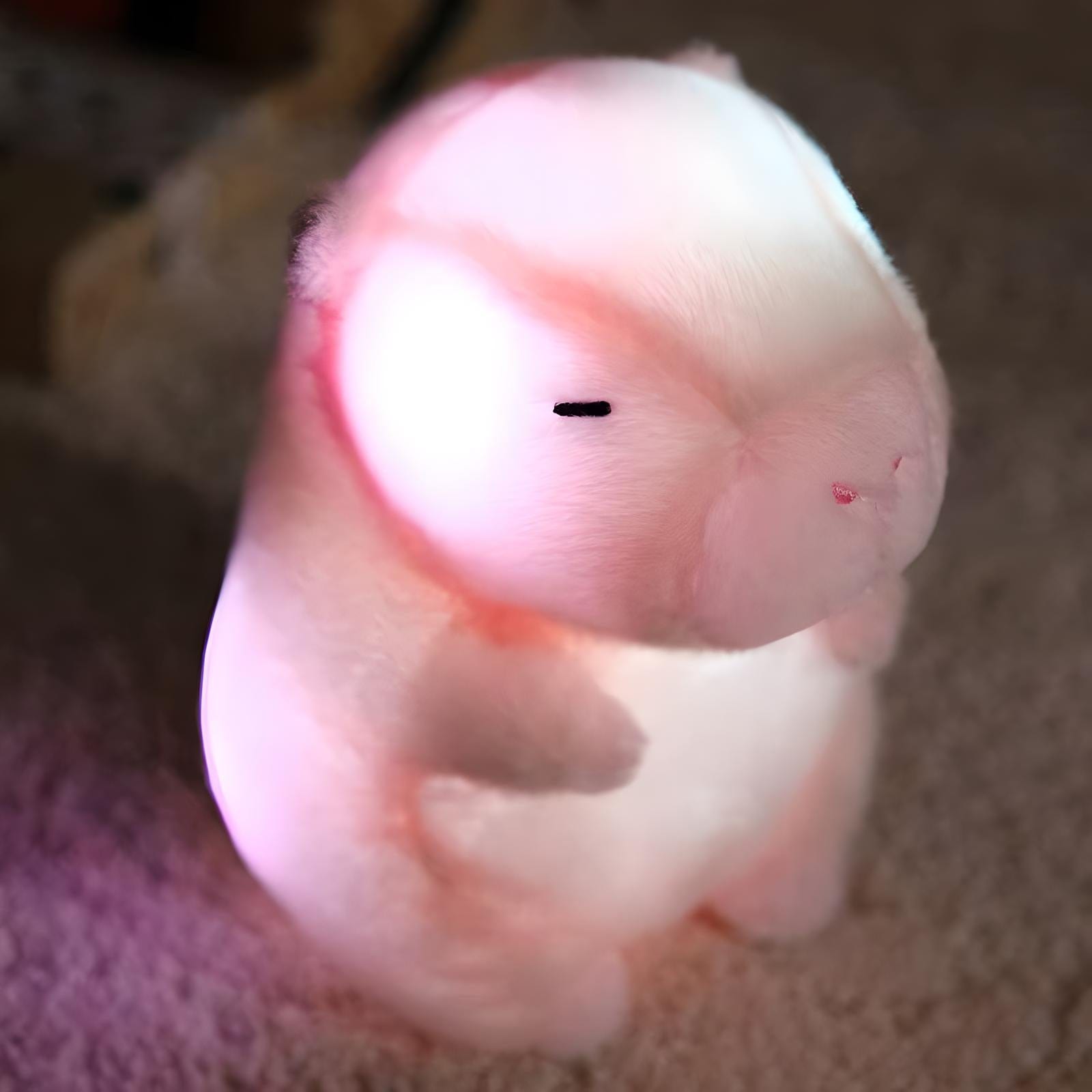 Veilleuse Peluche Capybara Rose