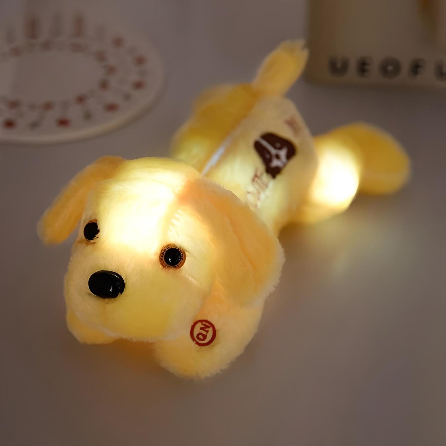 Veilleuse Peluche Chien Jaune