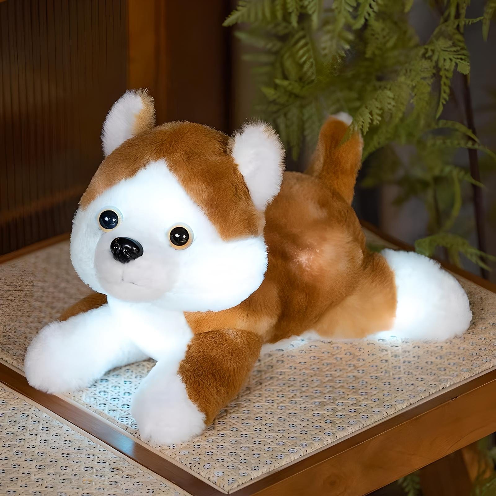 Veilleuse Peluche Loup Marron