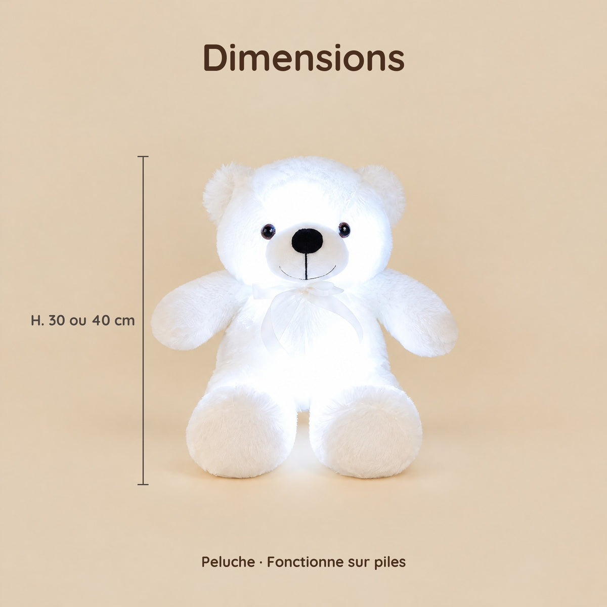Dimensions – Veilleuse Peluche Ourson