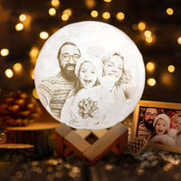 Veilleuse Personnalisée Lune Photo et Texte