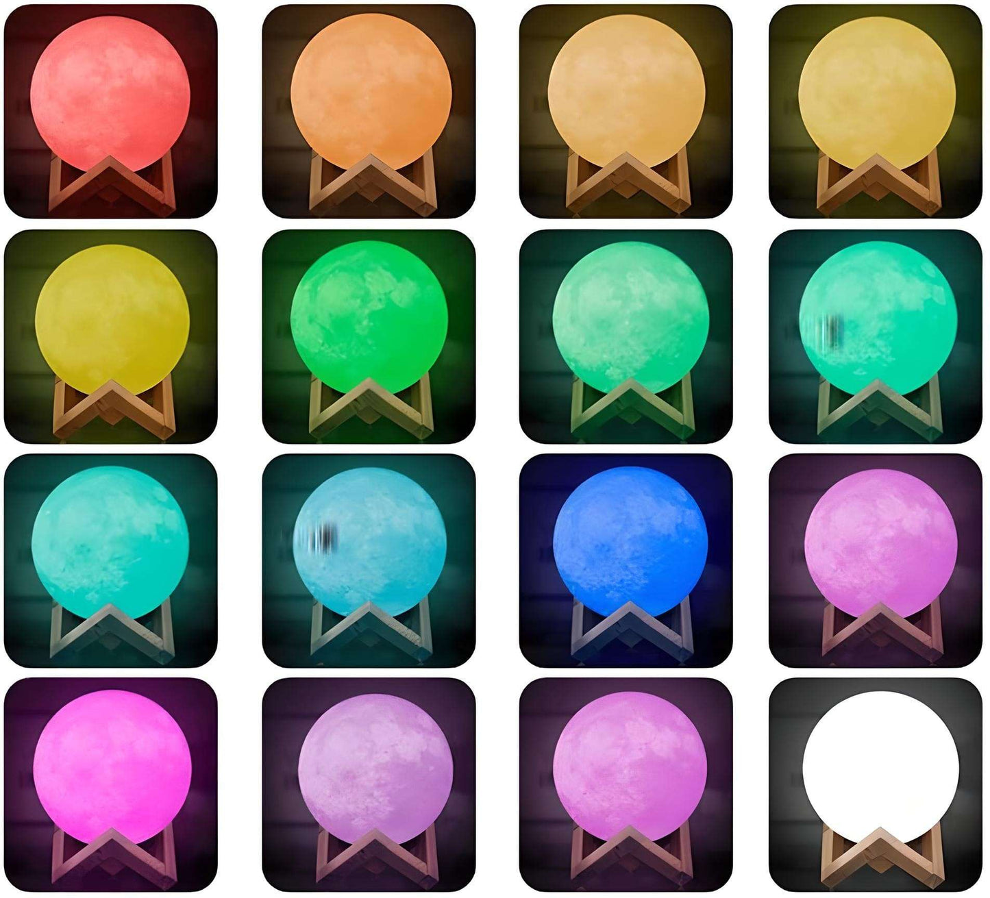 Veilleuse Personnalisée Lune Photo et Texte