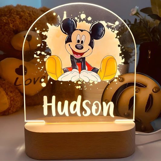 Veilleuse Personnalisée Mickey avec Prénom