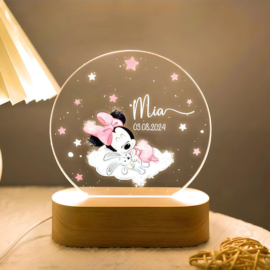 Veilleuse Personnalisée Minnie Dodo avec Prénom