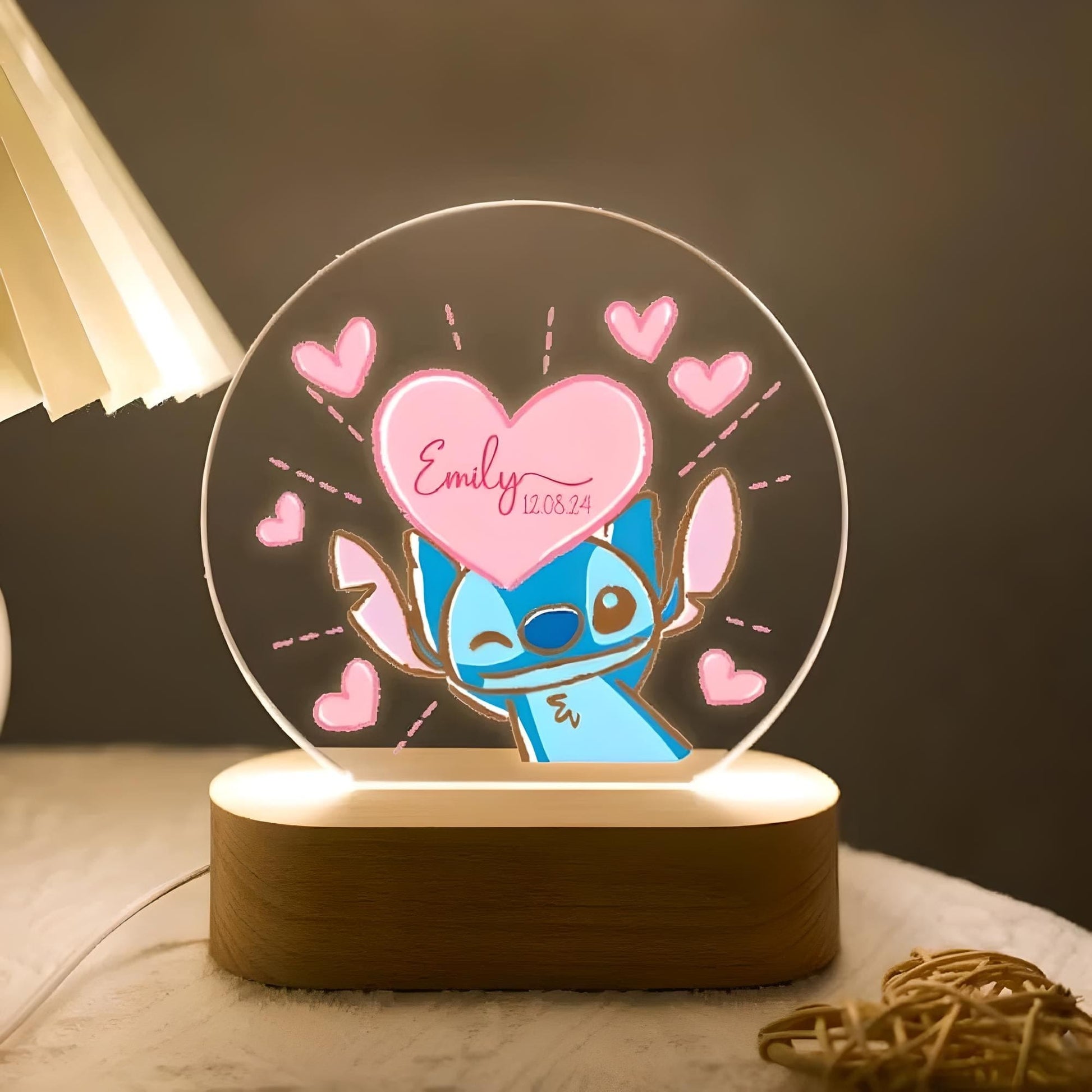 Veilleuse Personnalisée Stitch avec Prénom