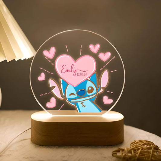 Veilleuse Personnalisée Stitch avec Prénom