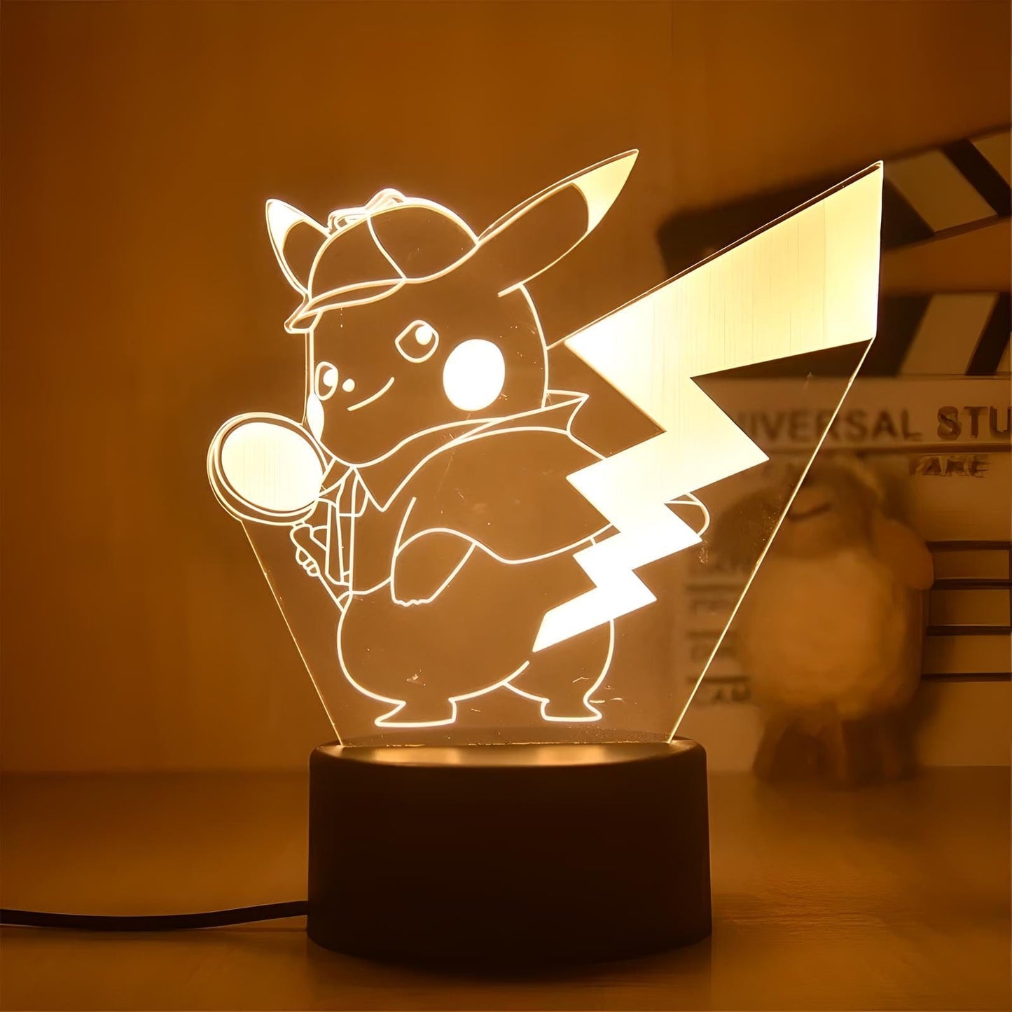 Veilleuse Pikachu 3D Détectif