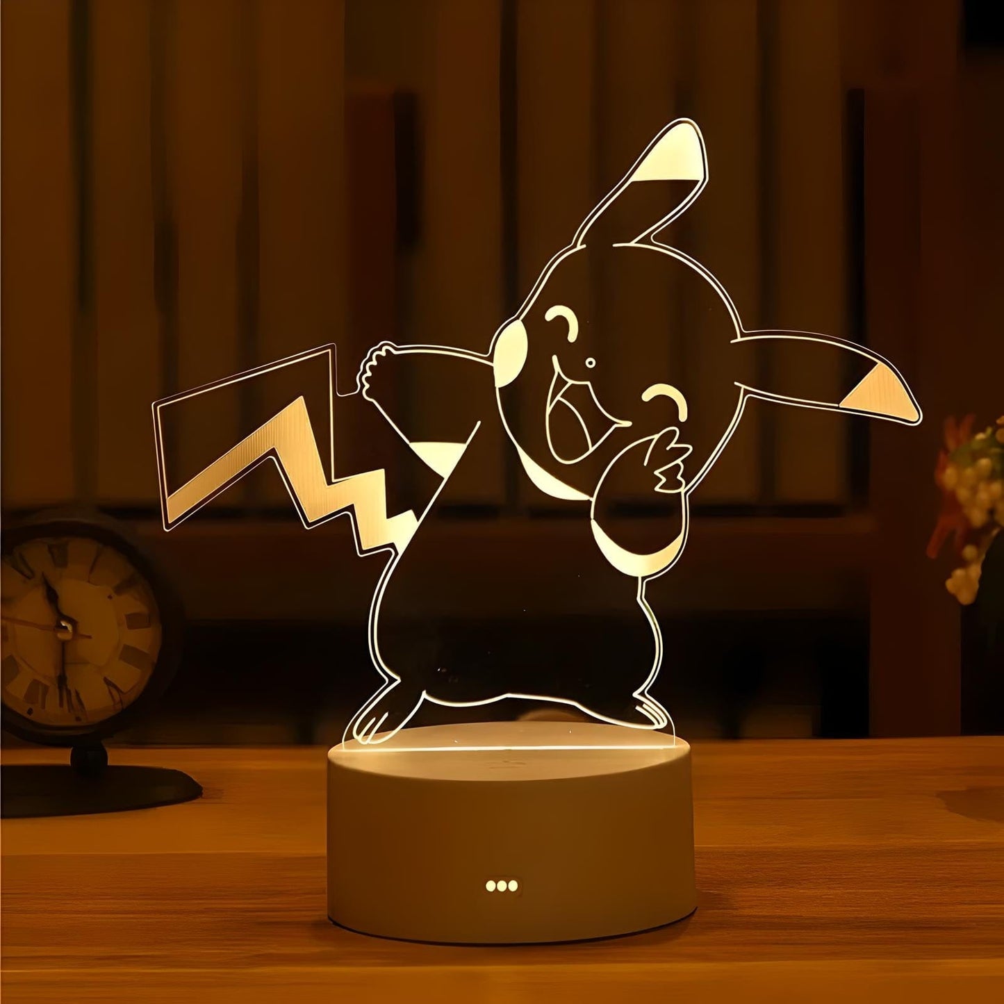 Veilleuse Pikachu 3D Heureux