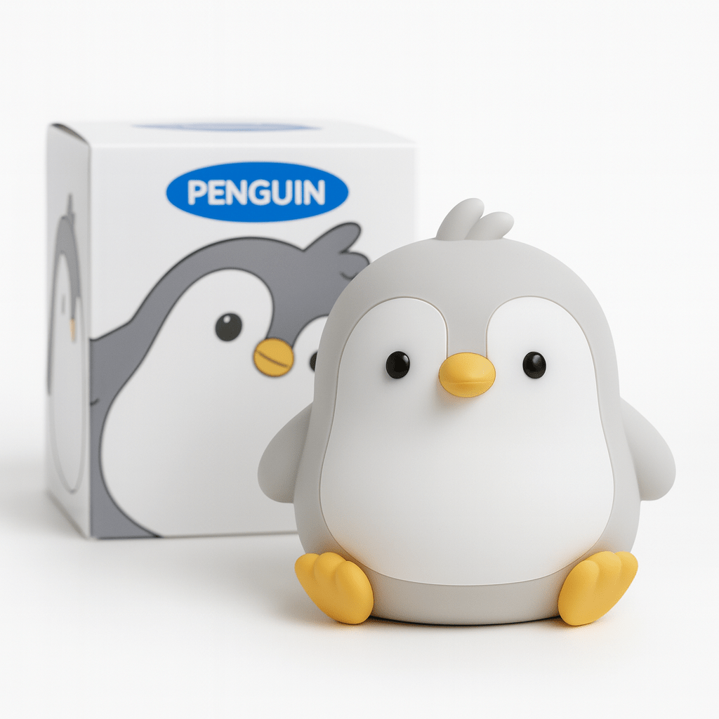 Veilleuse Pingouin LED en Silicone Nomade